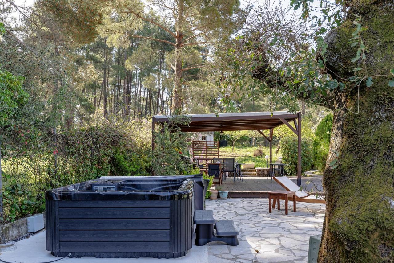 Spyrelia Villa With Private Pool & Outdoor Hot Tub Dassia  Exterior photo